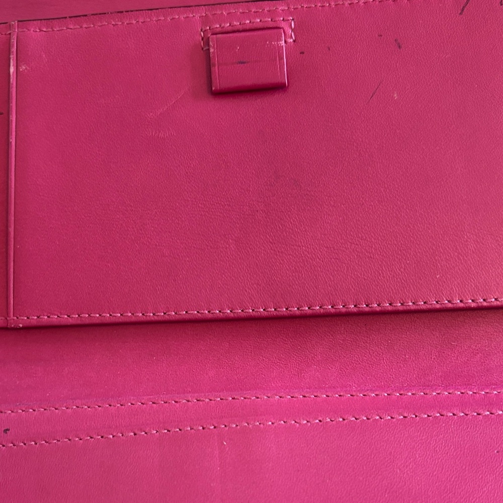 Coach Tan Leather wallet with Brass Buckle - Picture 3 of 9